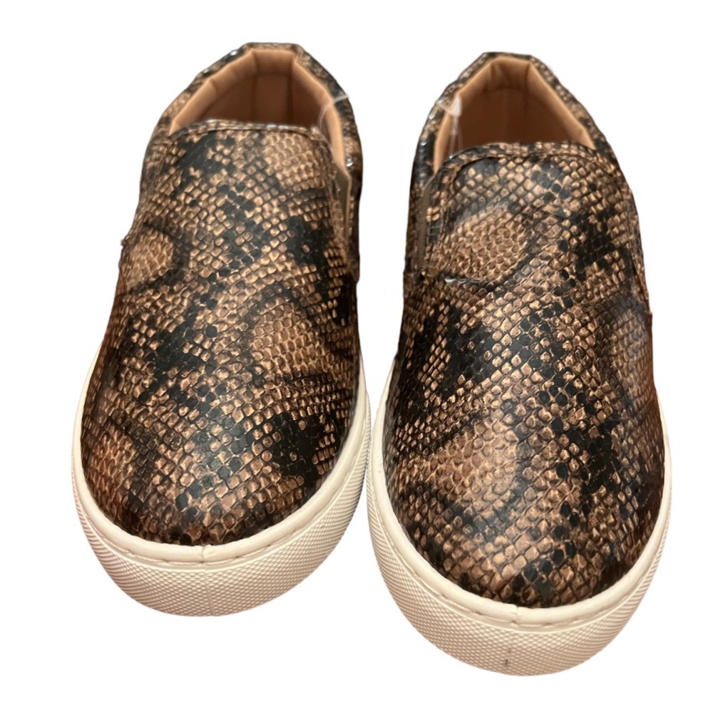 NWT Niki Snake Skin Print Brown & Black Slip-On Size 7 Shoes